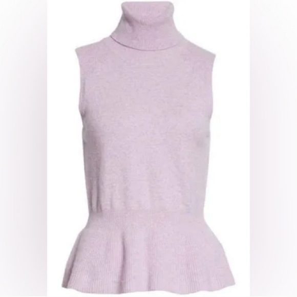 $350 Veronica beard Lilac Noor Turtleneck sweater %100 Cashmere - Picture 2 of 8